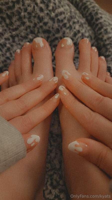 Clearly a milk mani/pedi