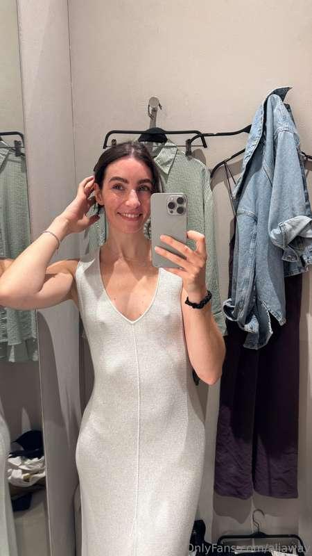 I bet it’s hard to focus on the fit when my nips keep saying..