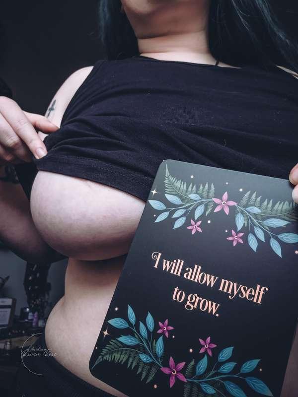 Let yourself grow, drop any negative thoughts about yourself..