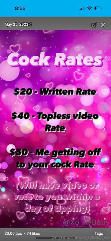 COCK RATES