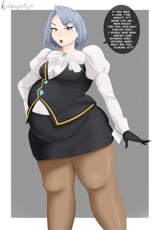 Franziska is gaining weight (Ace Attorney) (Commission)