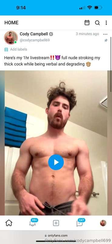 Just posted my 1hr Livestream‼️ watch me strip naked and str..