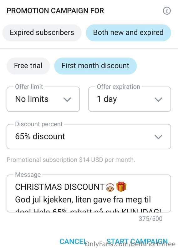 MEGA JULETILBUD PÅ MIN NO PPV KONTO KUN IDAG!❤️💦 hele 65% ra..