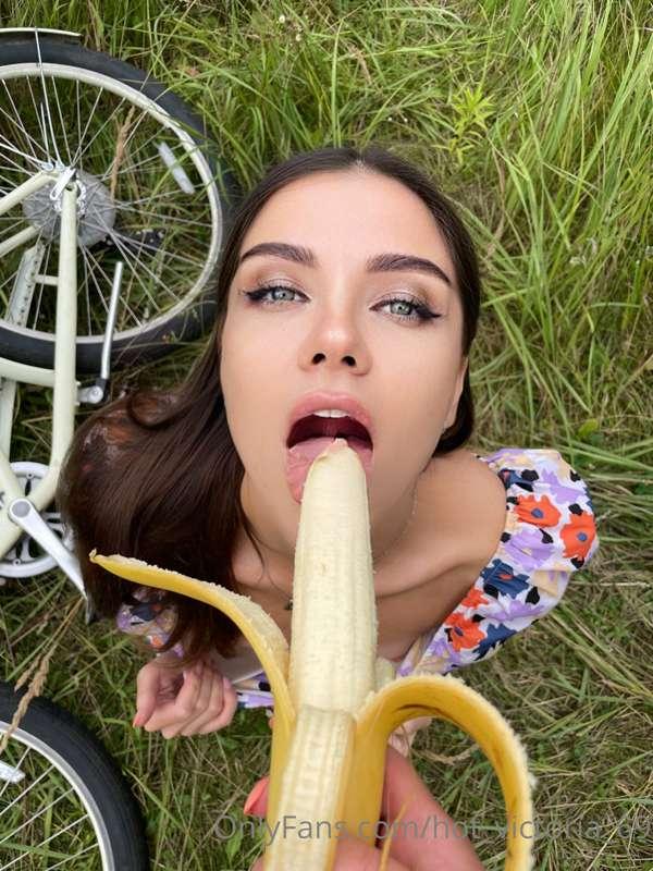 Do you want to see me greedily sucking on a banana? Write me..