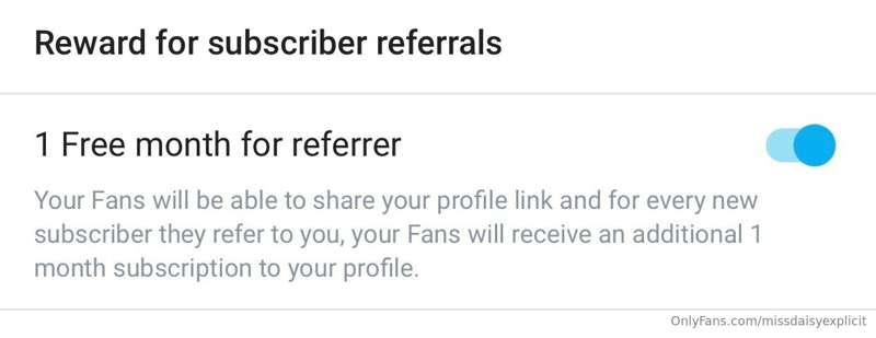 Share my profile with your friends and when they subscribe y..