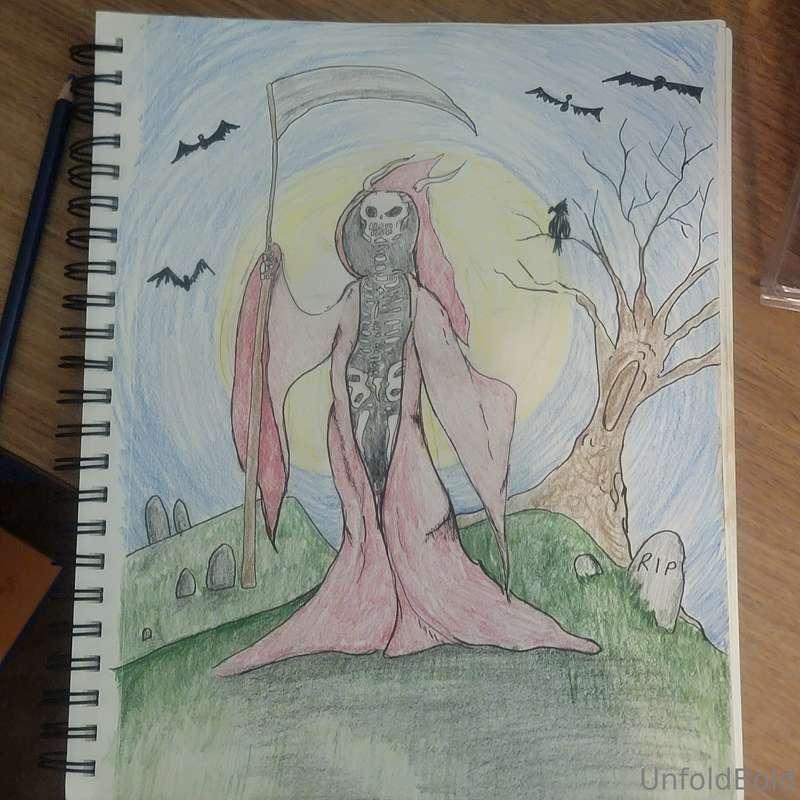 Some spooky art I did c: