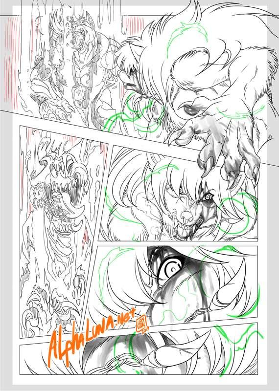 Alpha Luna Ch5 (Page 47) Line-Art WIP 2