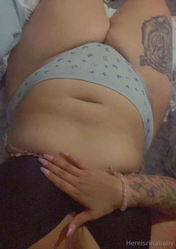 Would you cum on my stomach 😌   Just sent these panties off ..