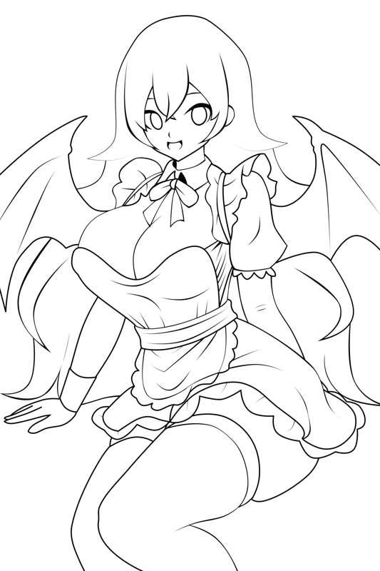 Maid Andreya WIP and lines