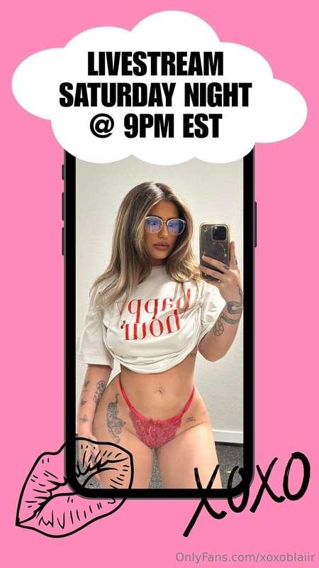 GOING LIVE ON SATURDAY @ 9PM EST 😈
