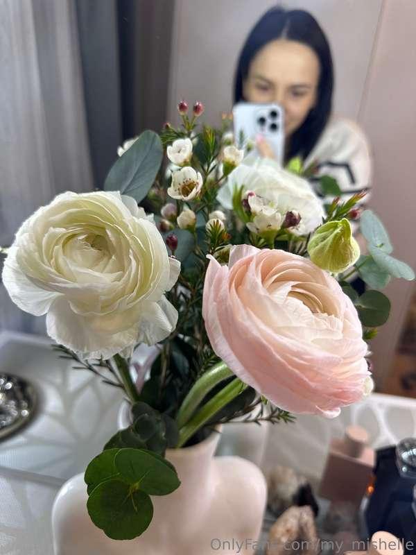 I think that a flower represents a woman very strongly, when..