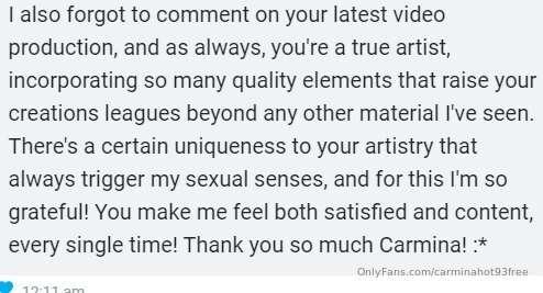 What my amazing fans say about my content over on my VIP acc..