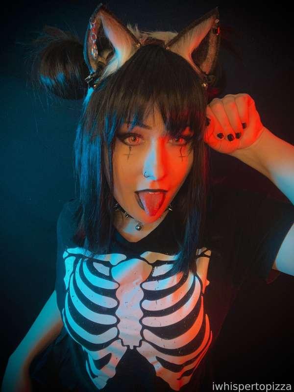 Goth cat girl nya~  🐈‍⬛🖤 #fyp #gothgirl #catgirl 