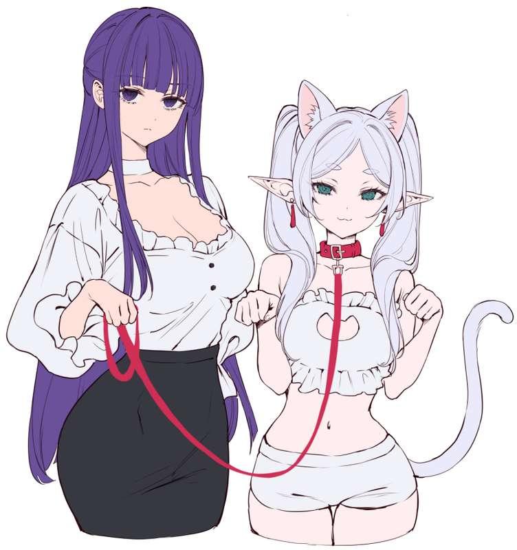 Frieren/Fern neko (4k+/Sketch)