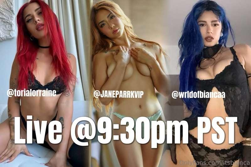 Going live tonight with these babes on my paid account! Come..