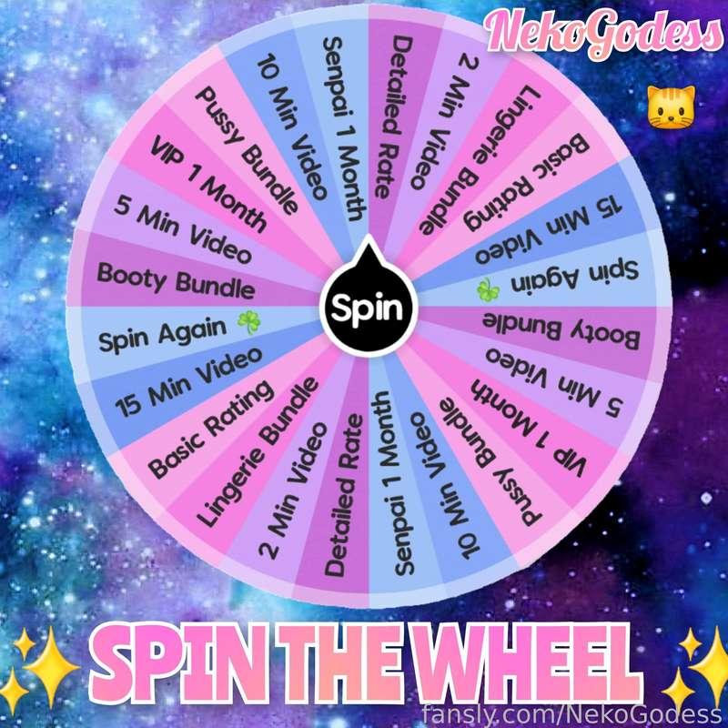 SPIN THE Naughty WHEEL for $10 😈💦 Every SPIN gets a Prize! 💦 4 SPINS FOR $30 💗
                 TIP HERE Baby 😘👇👇
https://fansly.com/post/628694538768101376
.
.
#fyp #petite #dickrate #porn #spin #video #PPV #spin #win #NOPPV #virtualgf #girlfriend #pussy #ass #boobs #nudes