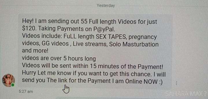 Omg please if anyone recieved a message like this, it is FAK..