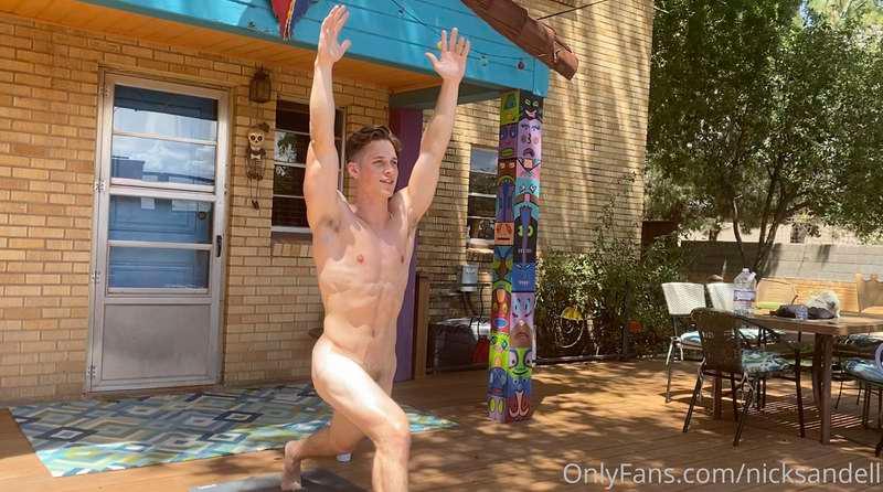 Naked yoga is so liberating for the mind and the body. Warri..