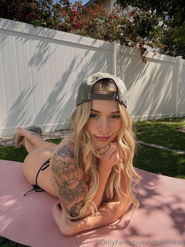Laying out together in the back yard, what’s happening after..
