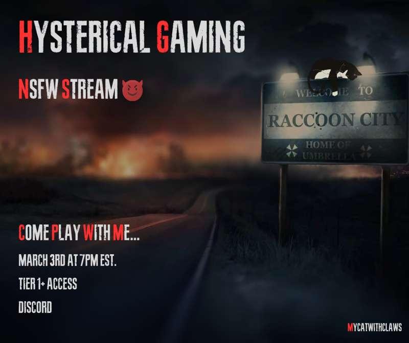 Tomorrow Night: Come Play with Me >:) [Hysterical Gaming] [Try Not to Cum] [Hold the Moan] [Discord] [Gaming w/ my Lush Vibrator] [Resident Evil 3] [Multiple Orgasms Inevitable]