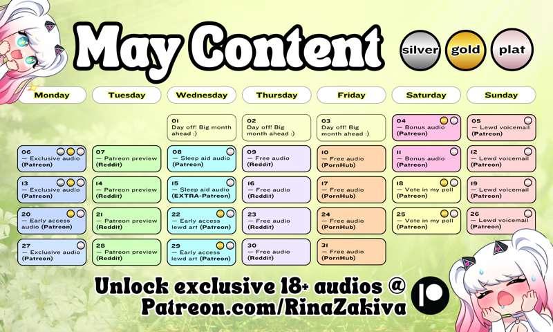 🤍 MAY CONTENT SCHEDULE! 🤍