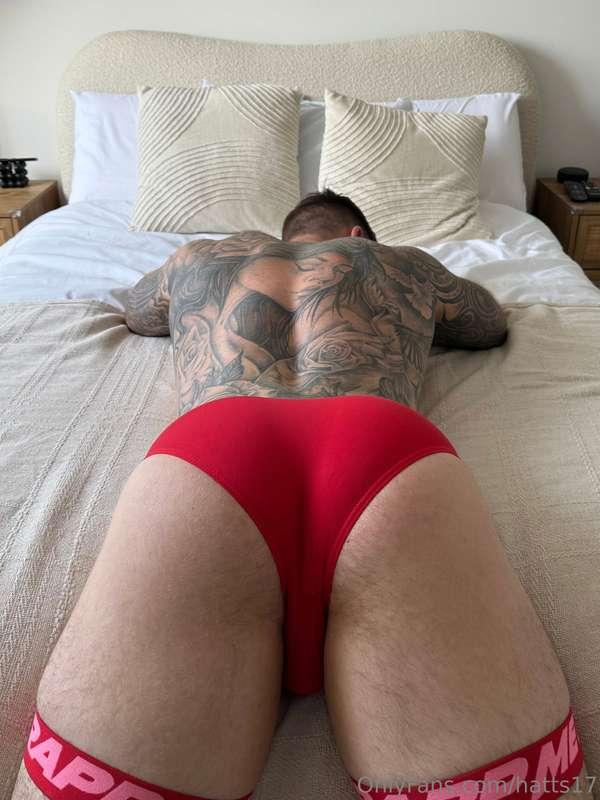 Swipe to get a closer look 😏 these red briefs never used to ..