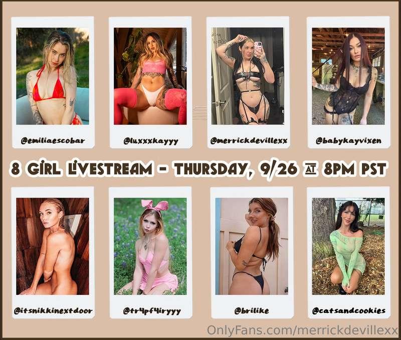 Going live on here tonight at 8PM PST with some hotties 🩷 @e..