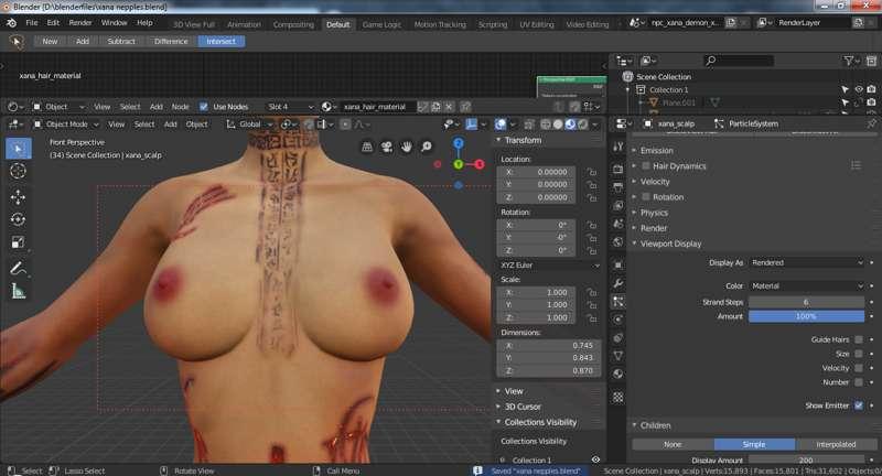 Delicious nipples of Xana are now existing ;P