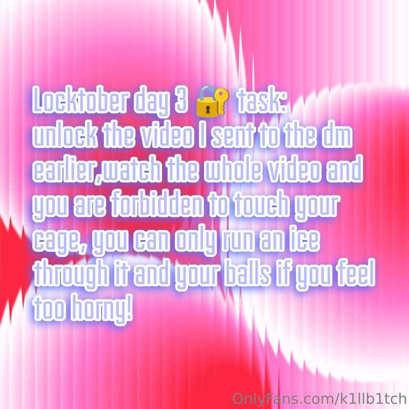 Locktober day 3 🔐🔥 do your task slave!