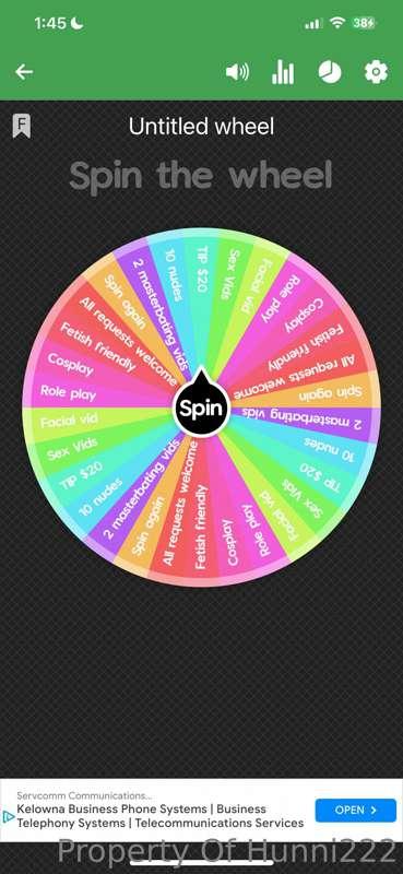 😈SPIN THE WHEEL😈
Let me be your naughty whore👀

😘Just TIP to..