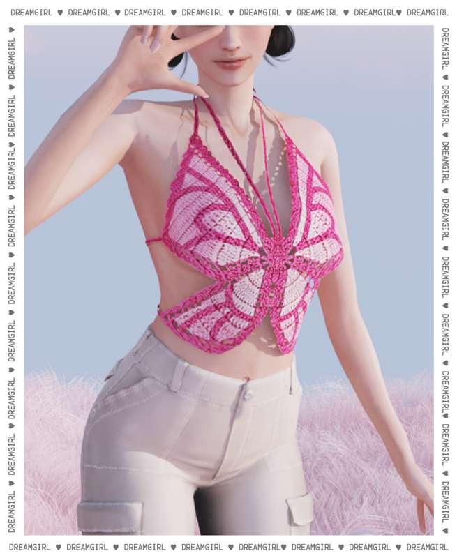 BUTTERFLY CROCHET TOP