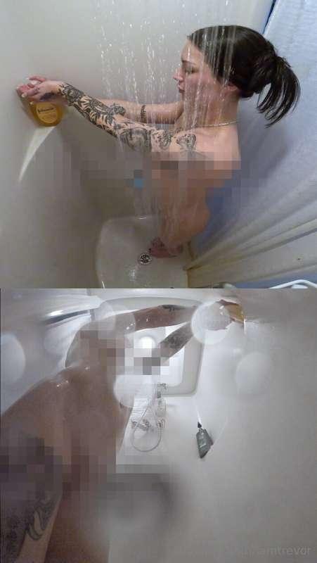 Shower time! Dual angles at the same time. Best of both dire..