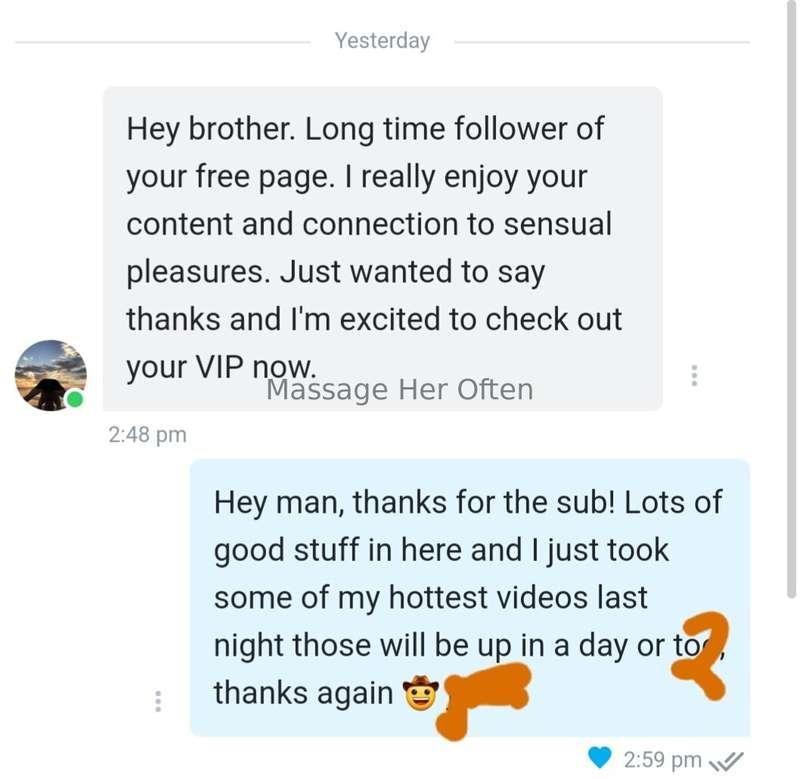 I don't get a lot of messages on my sites but when I do they..