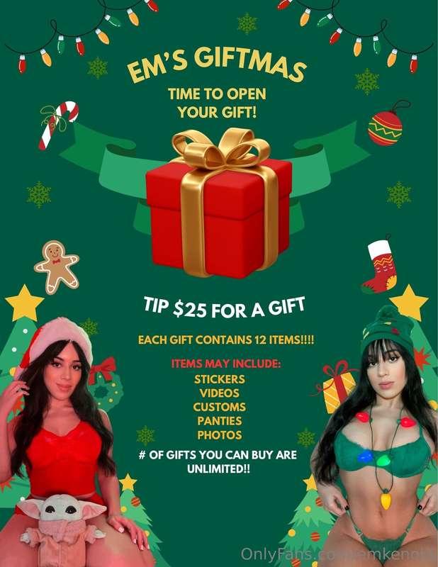 MERRY GIFTMAS !!!!!!!!!!🎄❤️Tip $25 for a gift and receive 12..