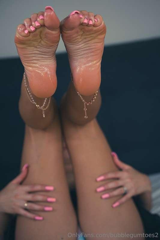 Actually, the cum was on my soles, but in that position, it ..