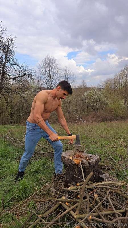 I cut the trees for spring, now it s good to make wood for f..