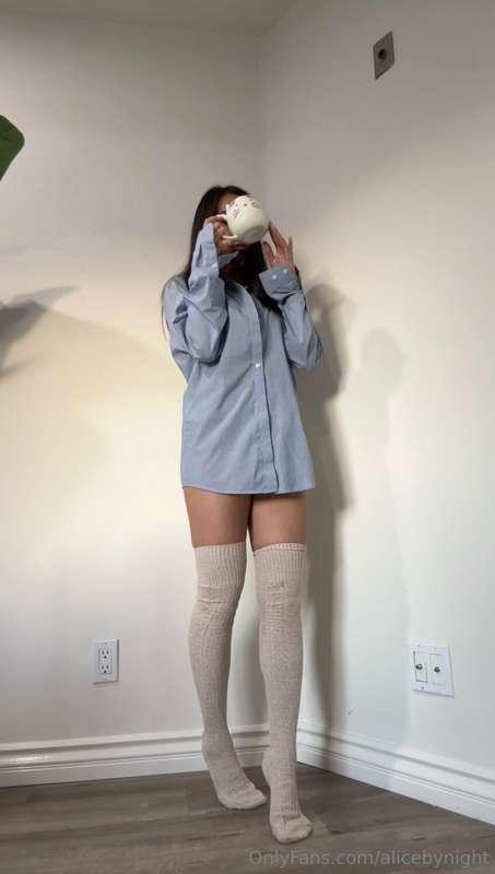 I'm cozied up in my favorite corner at home, wearing my comf..