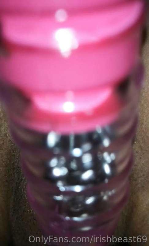 9min Using a rabbit dildo in her wet tight pussy, nice and c..