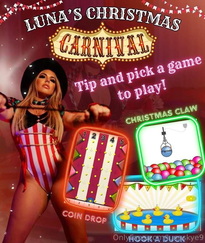 🎄🎊𝐋𝐔𝐍𝐀'𝐒 𝐂𝐇𝐑𝐈𝐒𝐓𝐌𝐀𝐒 𝐂𝐀𝐑𝐍𝐈𝐕𝐀𝐋🎡🎪Tip and pick a game to play!🎟️ ..