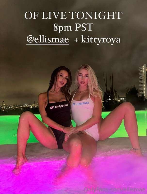Join @kittyroya and i at 8pm pst tonight for a wild live 😈❤️..