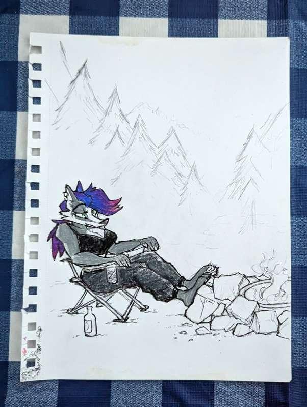 Camping (sfw personal sketch)