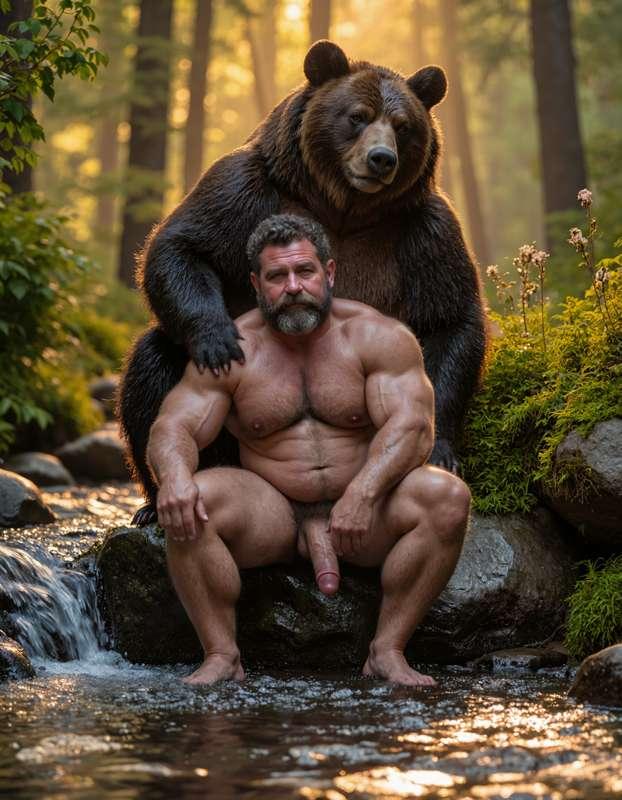 A bear with a bear