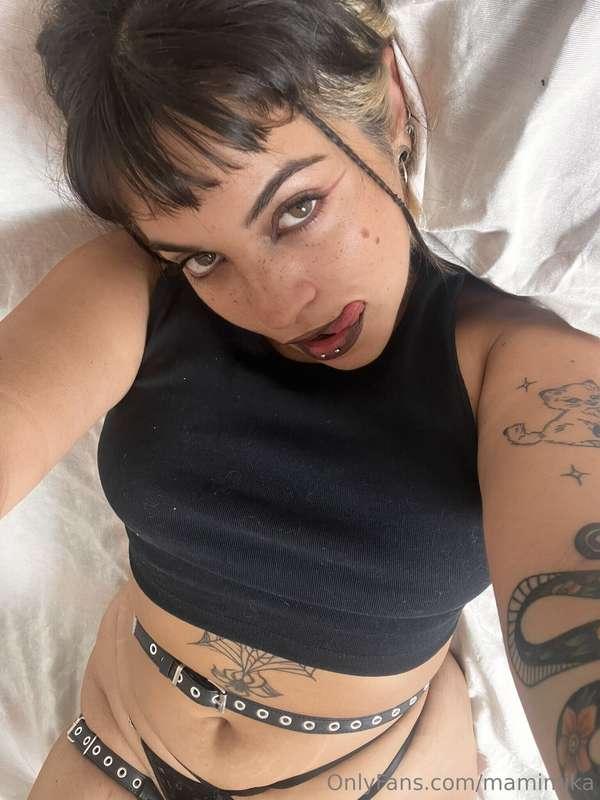 Playing with fire tongue out and ready to spark your desire.