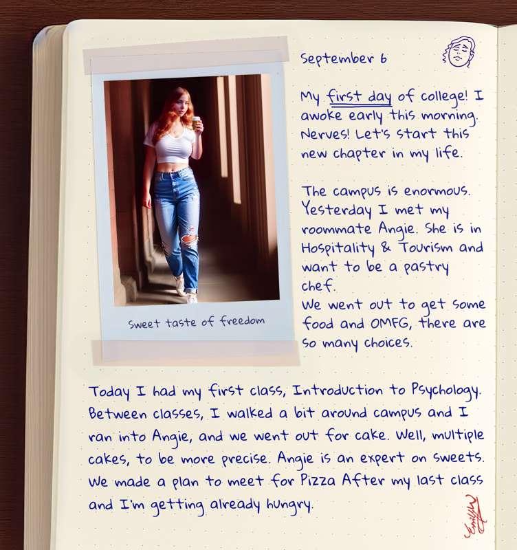 Emily's college diary - Freshman Year 1/6