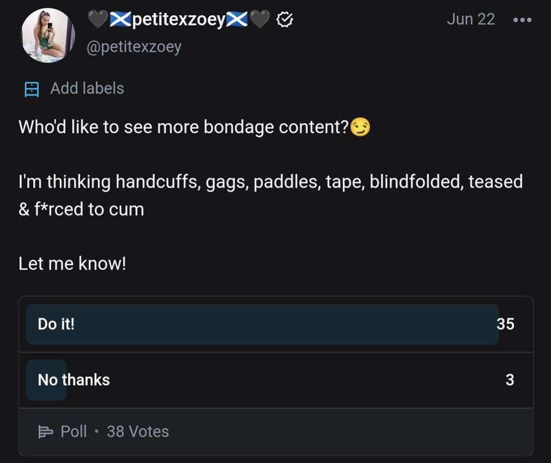 Say no more!🙈

New bondage/BDSM content coming this weekend!..