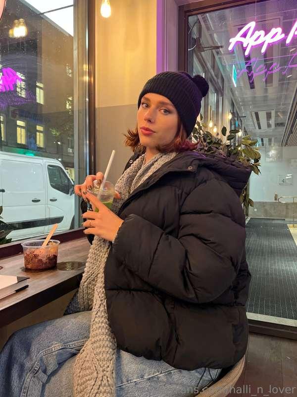 Slurping down my Matcha🥤
