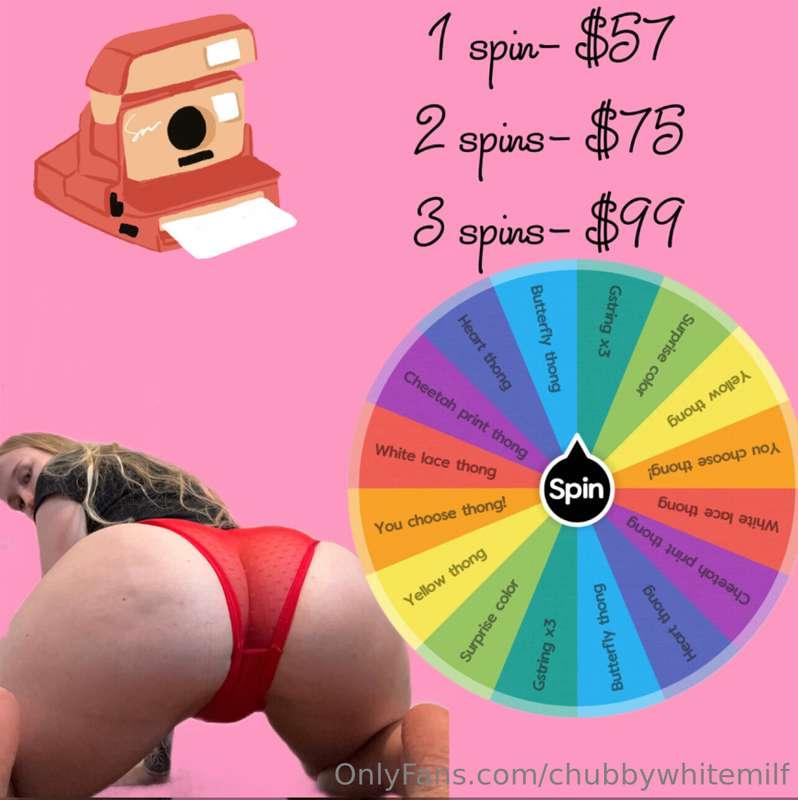 ChubbyPrincess’ panties wheel~ Each spin wins a pair of my p..