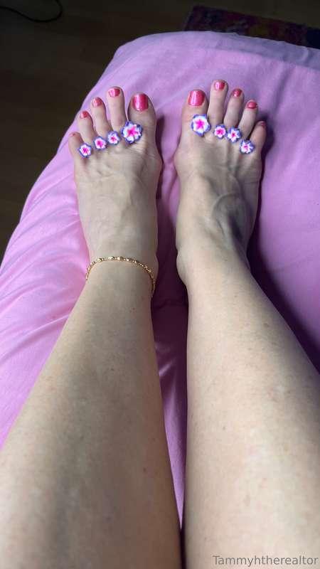 Relaxing with my feet looking nice