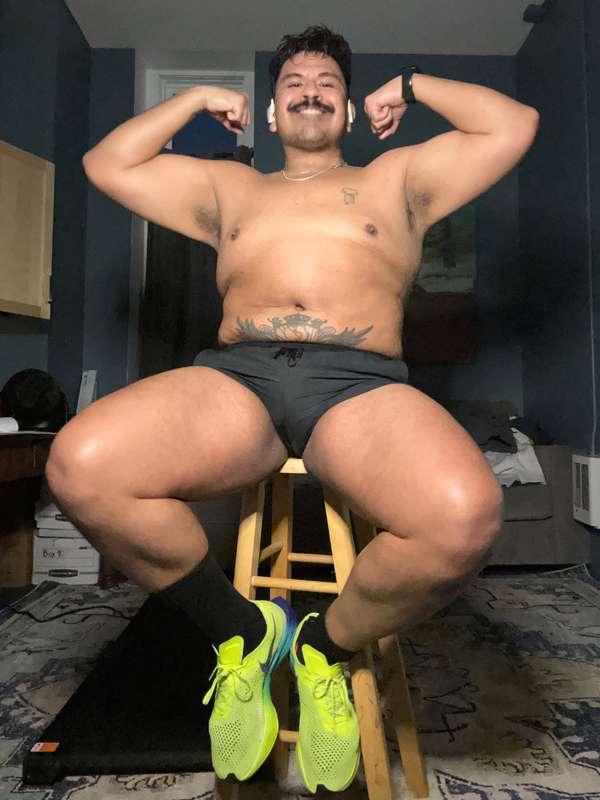 Post workout and sweaty 🥵 