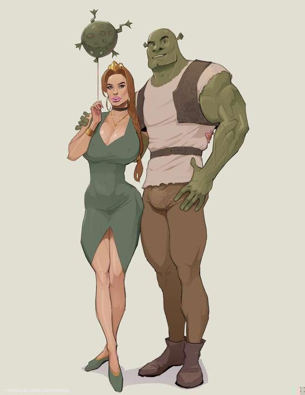 Shrek and Fiona